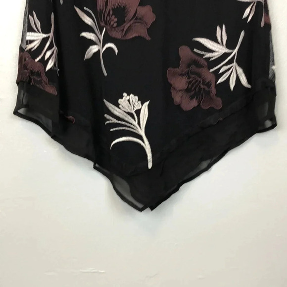 NWOT Alfani Top Printed Embroidered Pointed-Hem Top - Picture 7 of 8